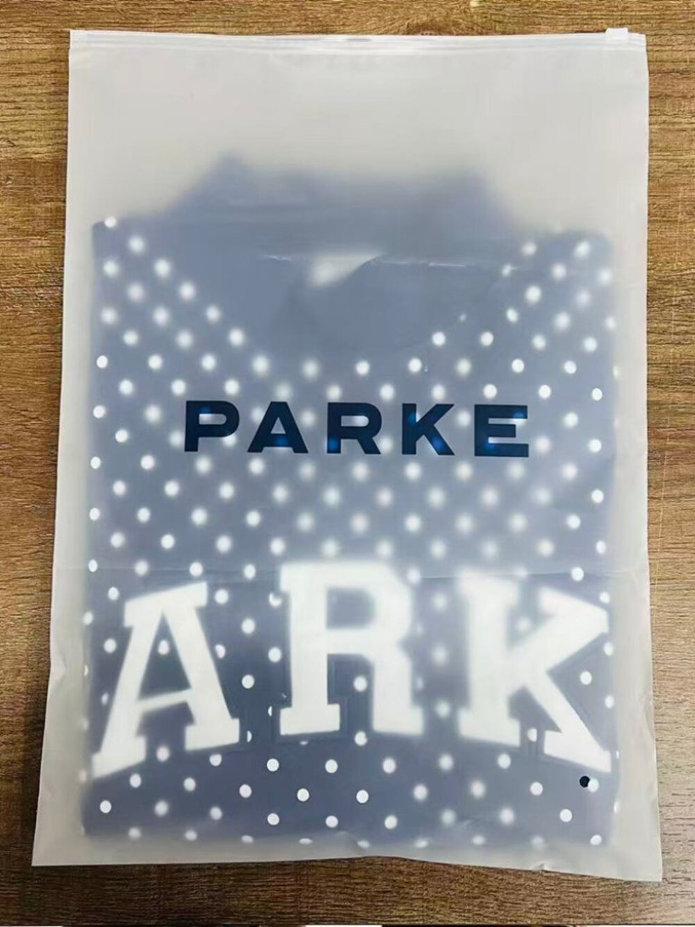 PARKE Blue Polka Dot Mock Neck Sweatshirt - Picture 6 of 6